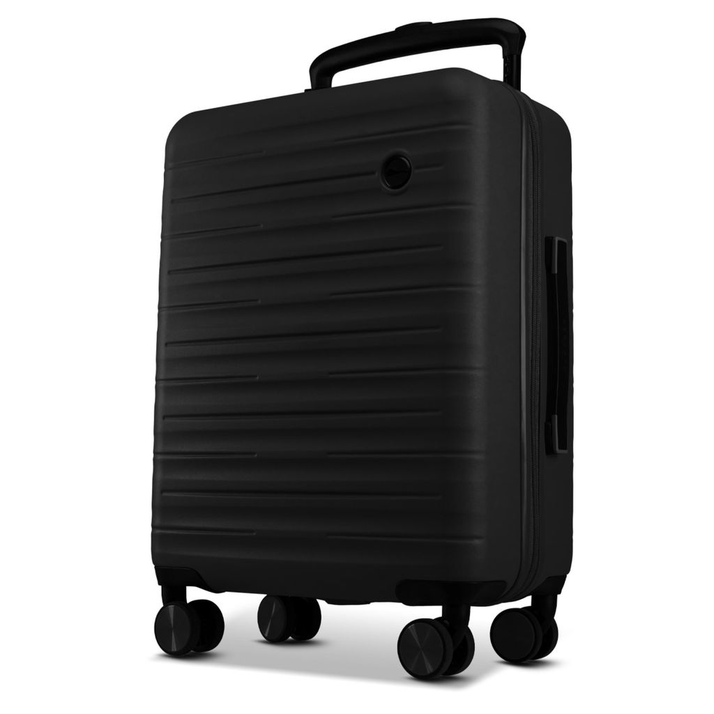 COCOONO Emotion Koffer Frozen Black - Kleiner 38L Premium Trolley – Stilvoller Reisekoffer mit Rollen – TSA-Schloss - Handgepäck Trolley