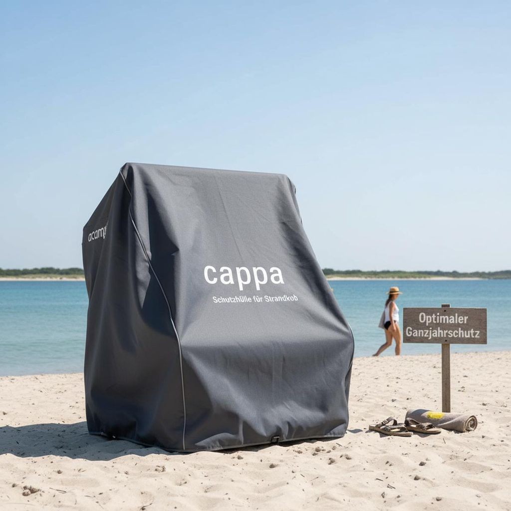 Acamp Cappa Strandkorb Schutzhülle 160x79x165 cm – Wasserdicht, UV-beständig,