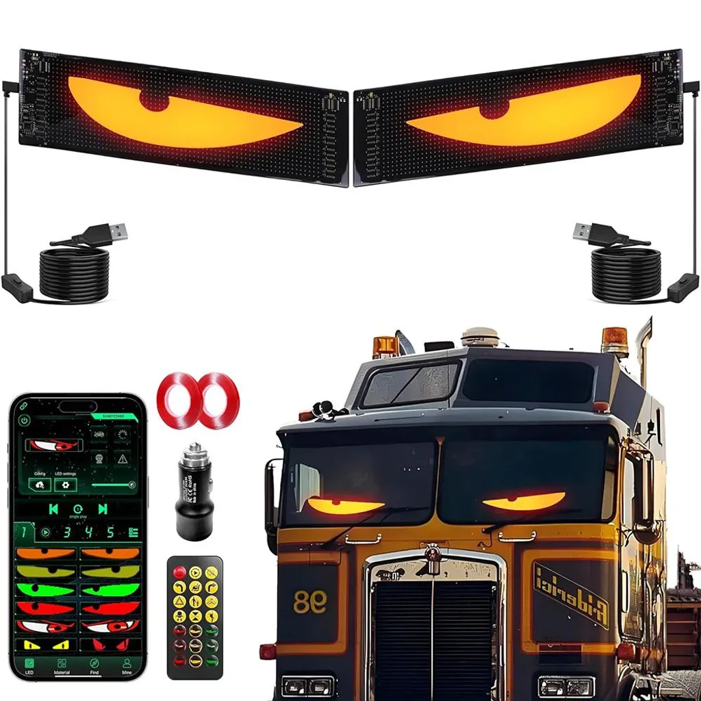Yeux LED Programmables Devil Eyes avec App Bluetooth pour Pare-brise - 3