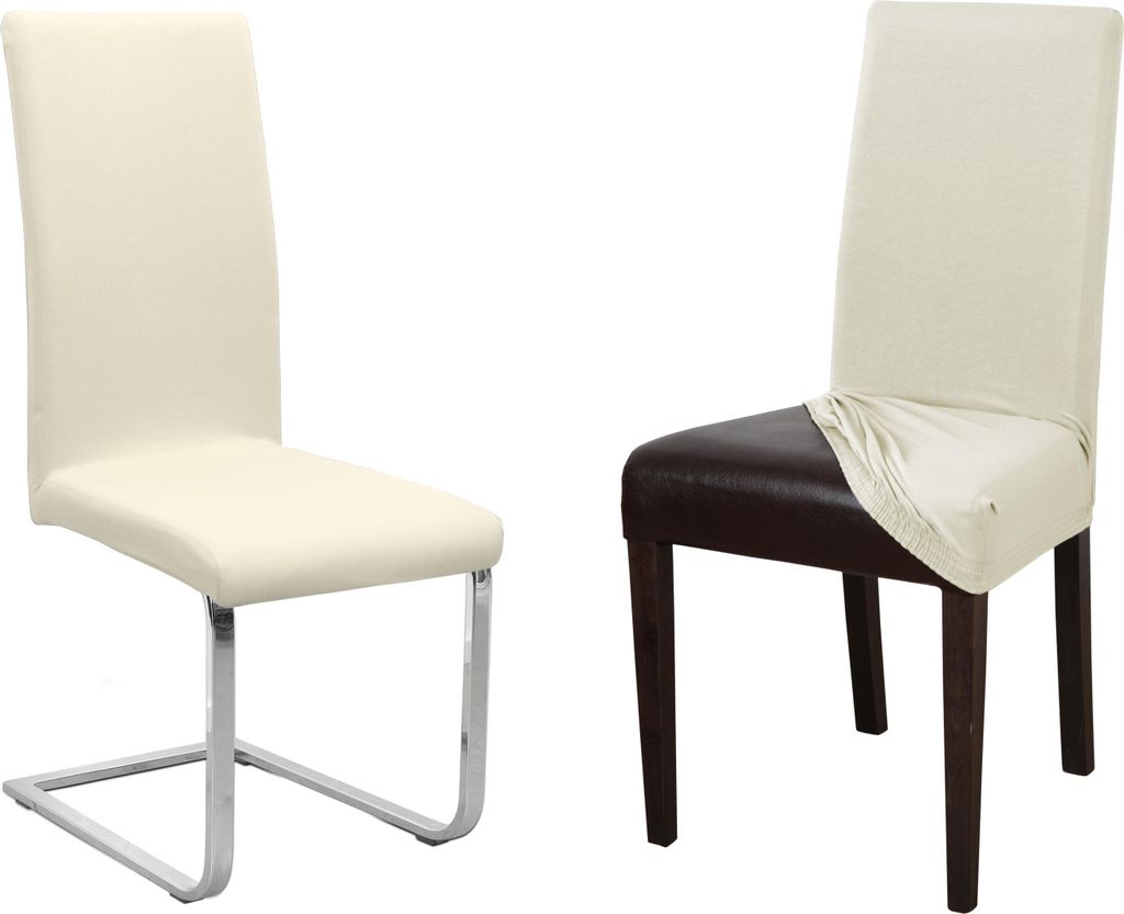 2er Set Jersey Stuhlhusse (Farbe wählbar), elastische Uni Produktbild 
