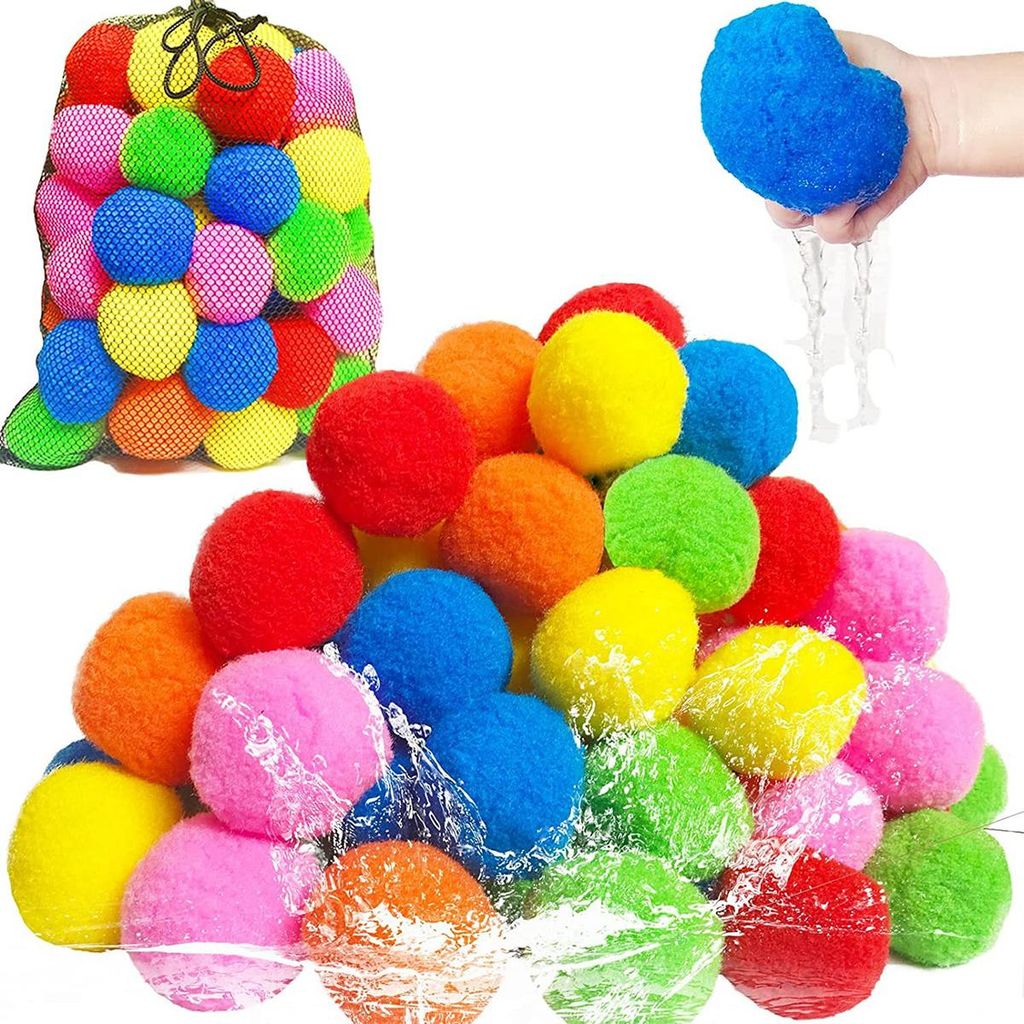 60er Set Wiederverwendbare Wasserbälle,saugfähige Produktbild 