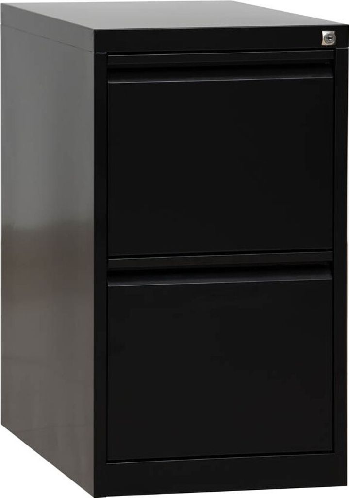 Gürkan Hängeregistraturschrank schwarz 2 Schubladen 40,0 x 62,0 x 70,0 cm