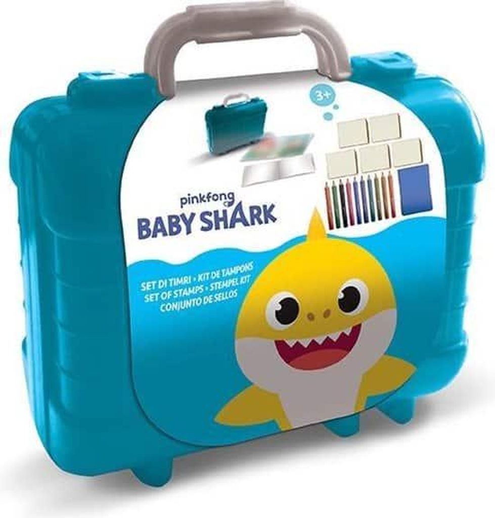 Multiprint Baby Shark, Stempel-Set für Kinder, 3 Jahr(e), Nicht toxisch, Mehrfarbig