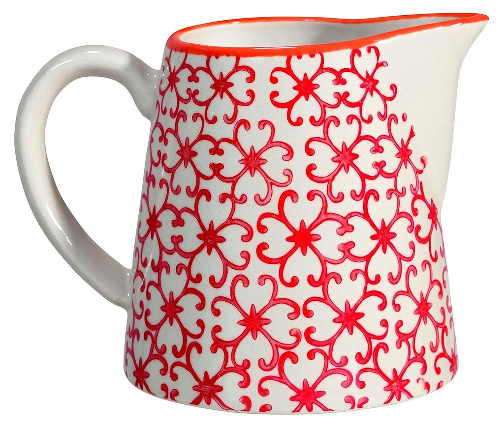 Kleines Milchkännchen Carla Express – Farbe Ø 8,5 x H 8,5 cm, Rot, Keramik, Fassungsvermögen 250 ml
