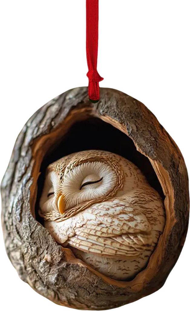 Weihnachtstier-Ornament, Cartoon-Waldtier, hängende Dekoration, 2D, flacher Acryl-Anhänger für Weihnachtsbaum-Dekoration Y