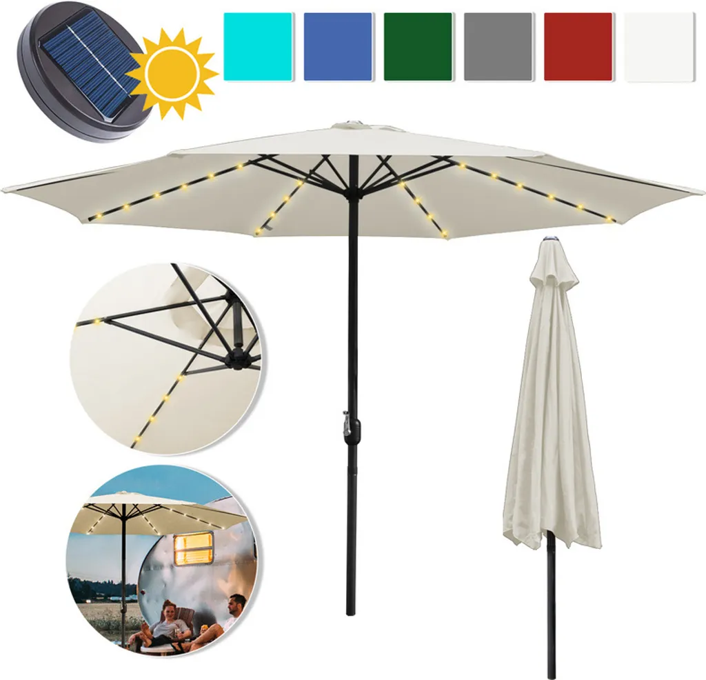 Jopassy 3.5m: L'Ombrellone per i tuoi pranzi in famiglia - Beige LED