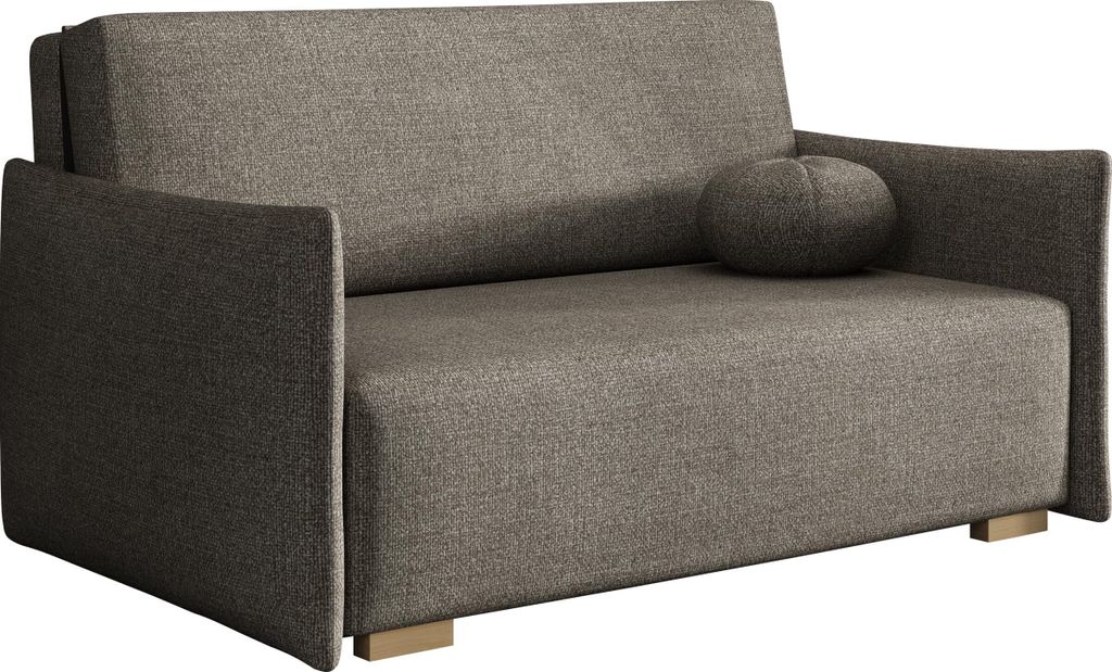 MIRJAN24 Sofa Viva Glov III, Schlafsofa mit Bettkasten und Schlaffunktion, Holzfüße, inkl. Kissen, 3-Sitzer (Farbe: Soul 04)