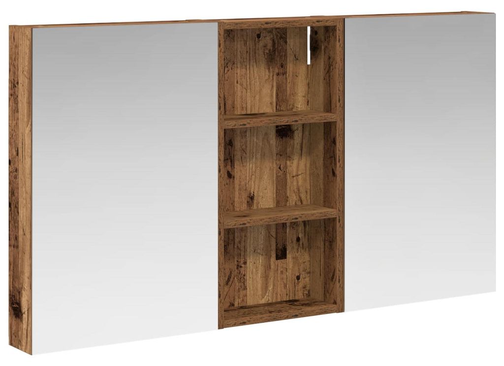 Badezimmerschrank-Set 3 pcs 110 x 10,5 x 60,5 cm Holzwerkstoff