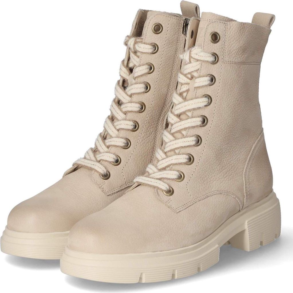 Paul Green Damen Schnürstiefeletten Beige Rauleder Größe: Produktbild 1