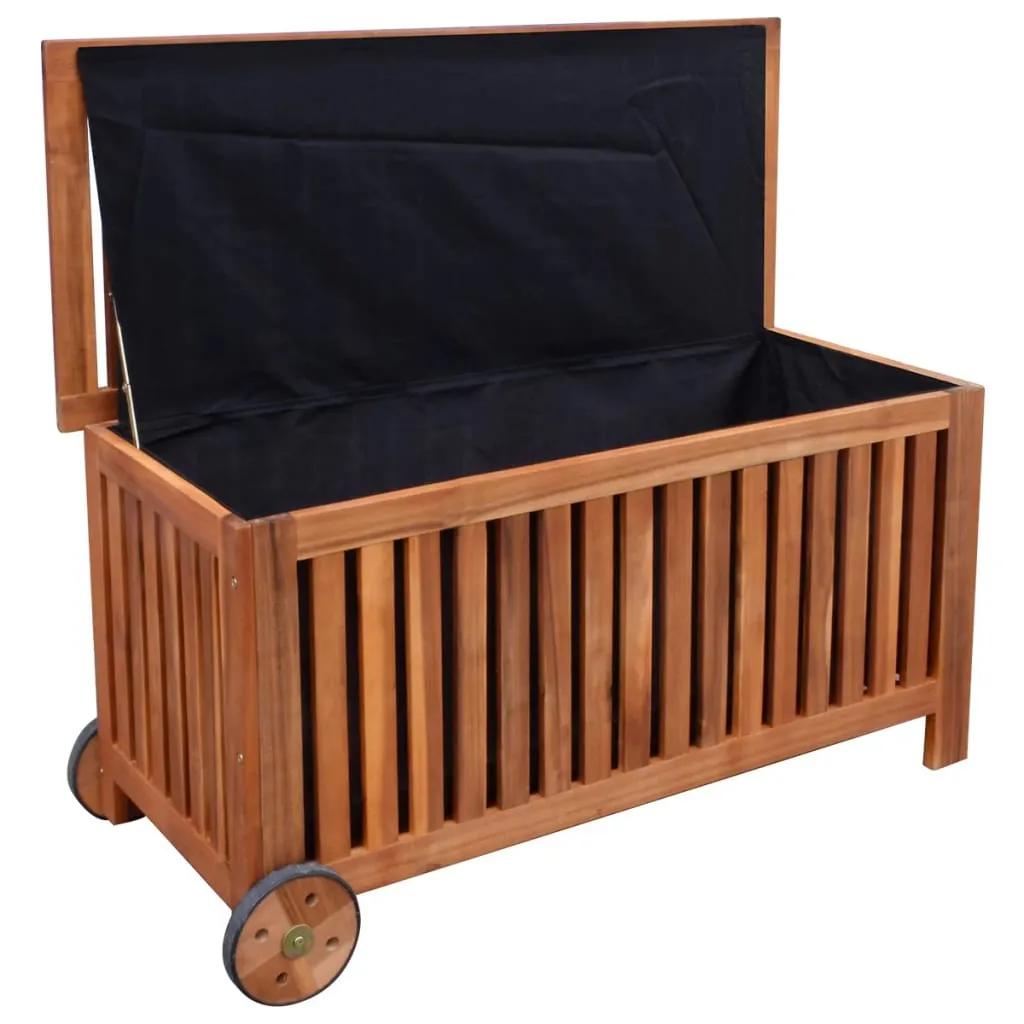 Coffre à Coussins de Jardin 118 cm en Bois pour Ranger votre Terrasse