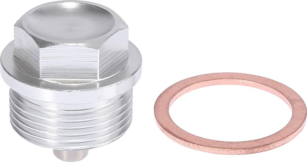 1 Satz M24 x 1,5 Magnetische Ölablassschraube Ölwanne Ablassmutter Schraube mit Dichtung Silberton Universal