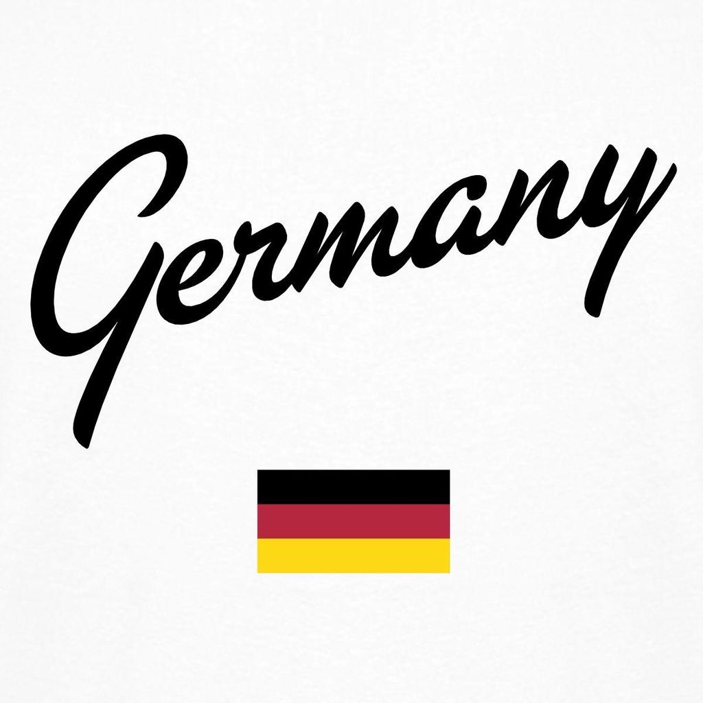 Spreadshirt Germany Schriftzug Deutschland Fan Männer Kontrast T-Shirt, S, Weiß/Schwarz