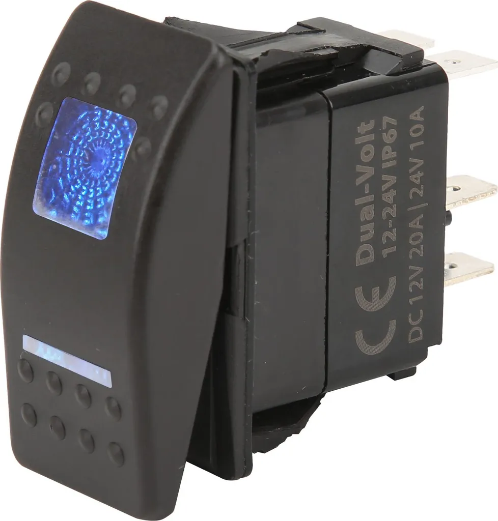 Interrupteur LED bleu 12V 24V : fini les pannes de commande sur camion