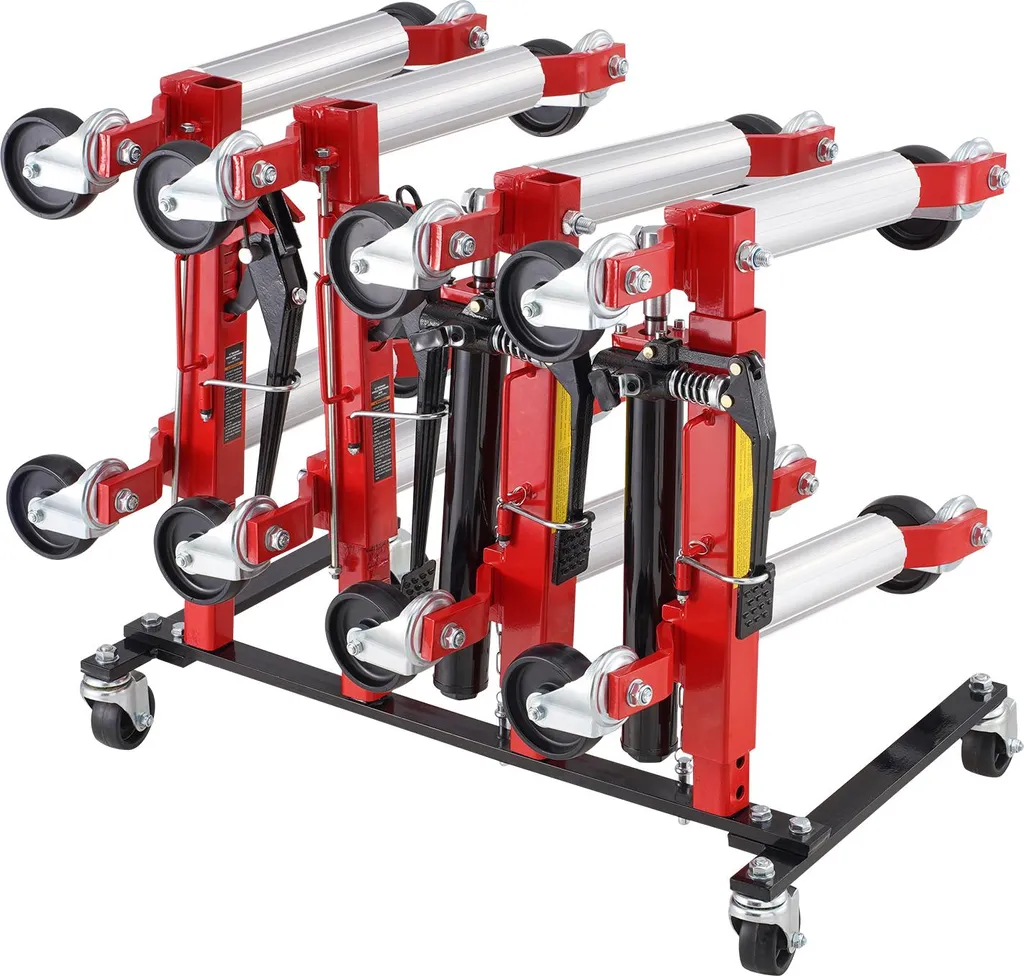 SucceBuy Portacarrelli Auto Idraulico - Supporto Robusto 4 Carrelli
