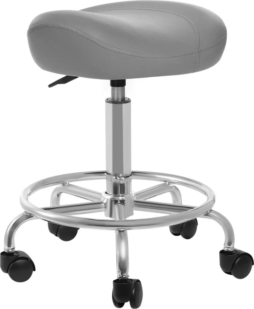 Fauteuil de bureau ergonomique gris réglable en hauteur - Modèle Confort+