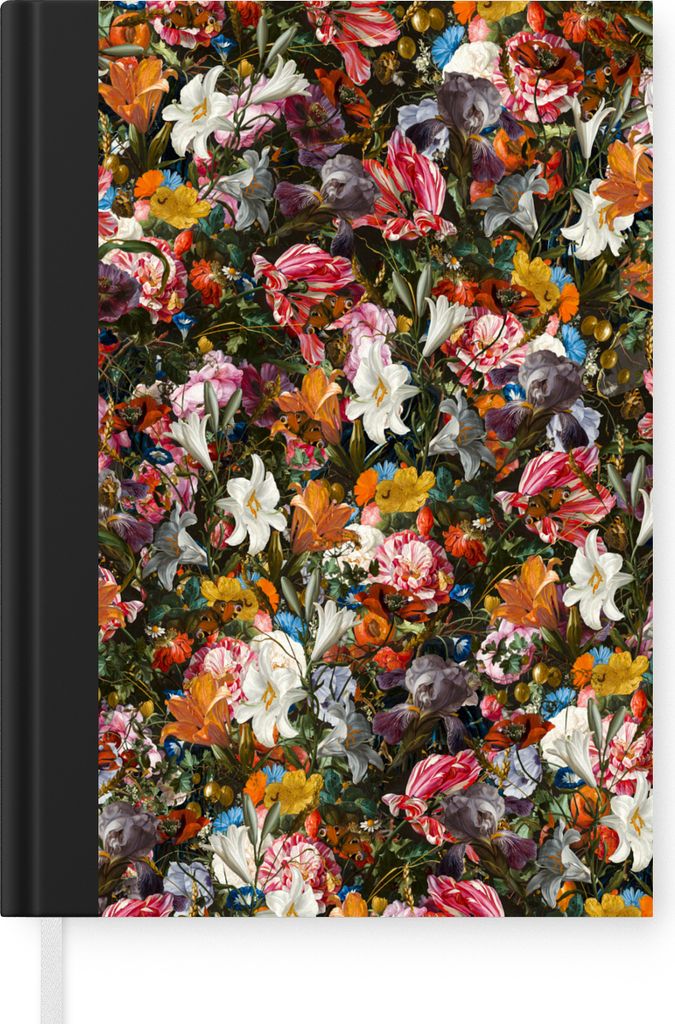 MuchoWow Notizbuch Tagebuch Haushaltsbuch Notebook A5 Blumen - Schmetterling - Design - Kunst - Abstrakt - Malerei - Alte Meister - Notizblock - ...