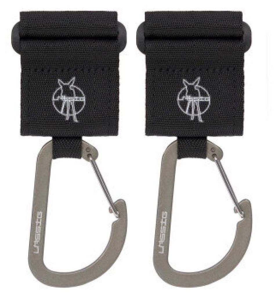 Set di 2 ganci per passeggino Lässig - moschettone, nero Immagine del prodotto 