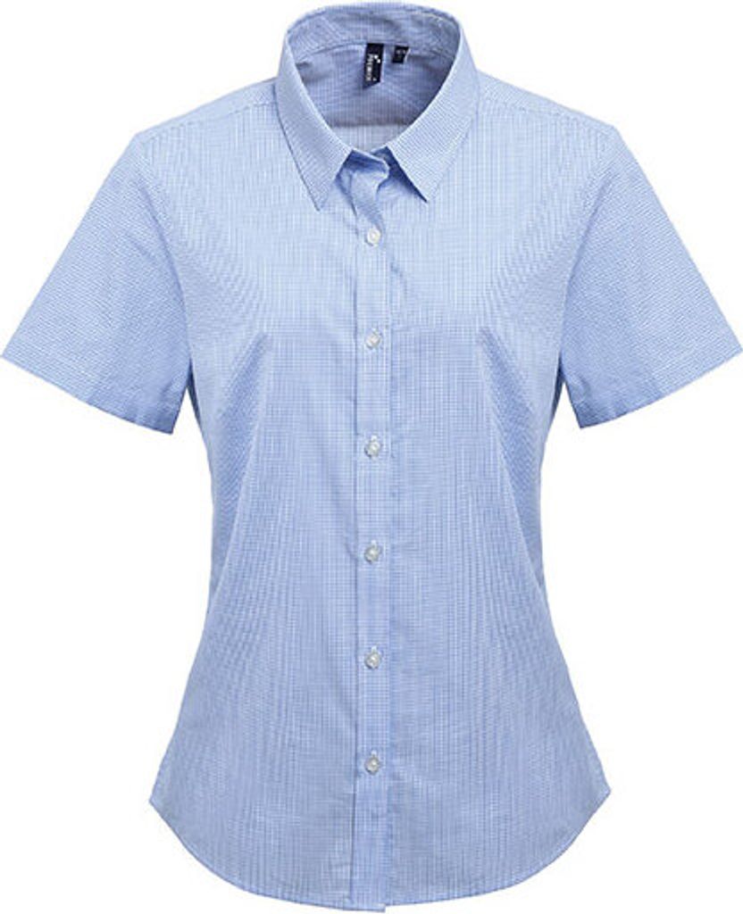 Premier Workwear Damen Microcheck (Gingham) Kurzarm Produktbild 