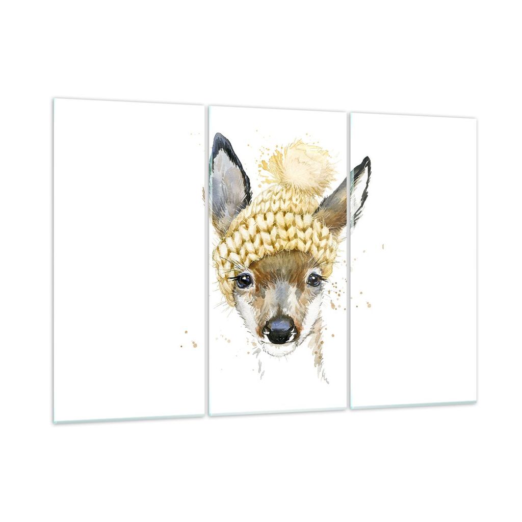 Bilder auf glas - Tier Hut Hirsch modern - 165x110cm - Produktbild 