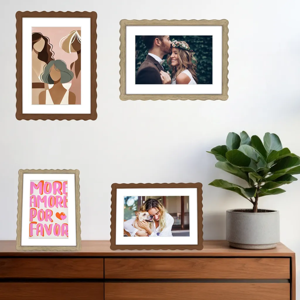 Cornice per foto 20 x 30 cm, colore marrone, cornice classica