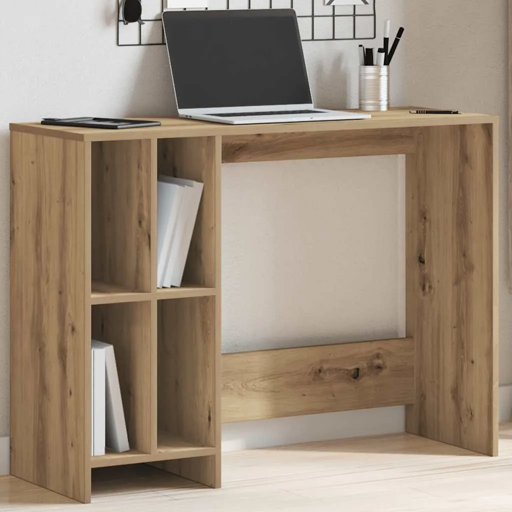 Scrivania Artigianale Rovere 102,5x35x75 cm - Mobile Ingresso Salvaspazio - 2