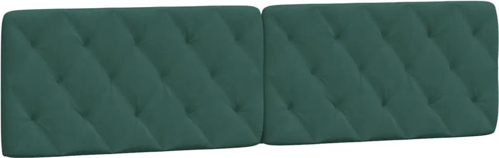 Cuscino per testata verde scuro 200 cm in velluto