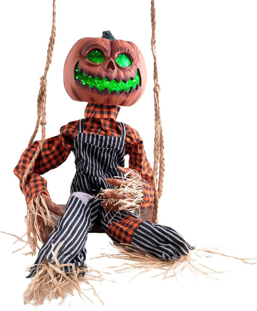 Halloween Dekofigur "Schaukelkürbis" Animiert | 90 cm