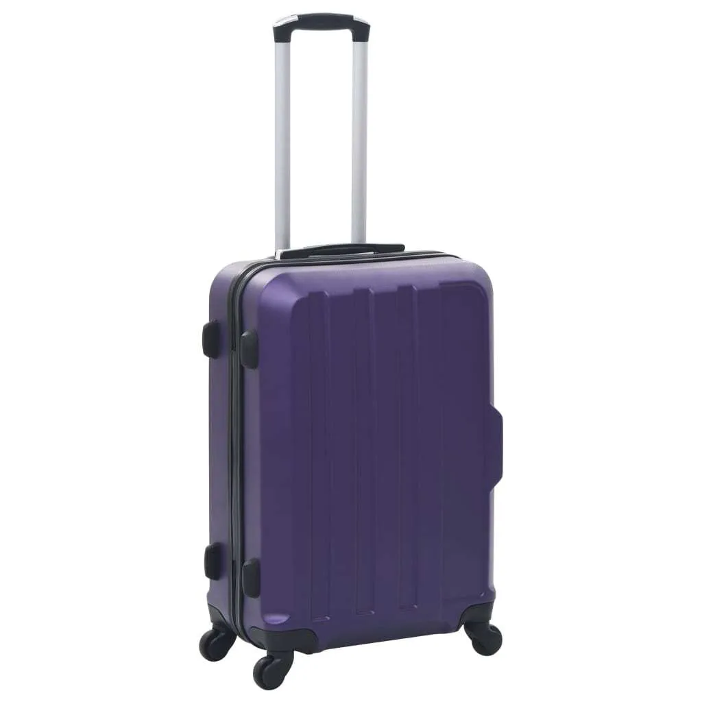 vidaXL Set 3 Valigie Rigide ABS Viola | Trolley da Viaggio Resistenti