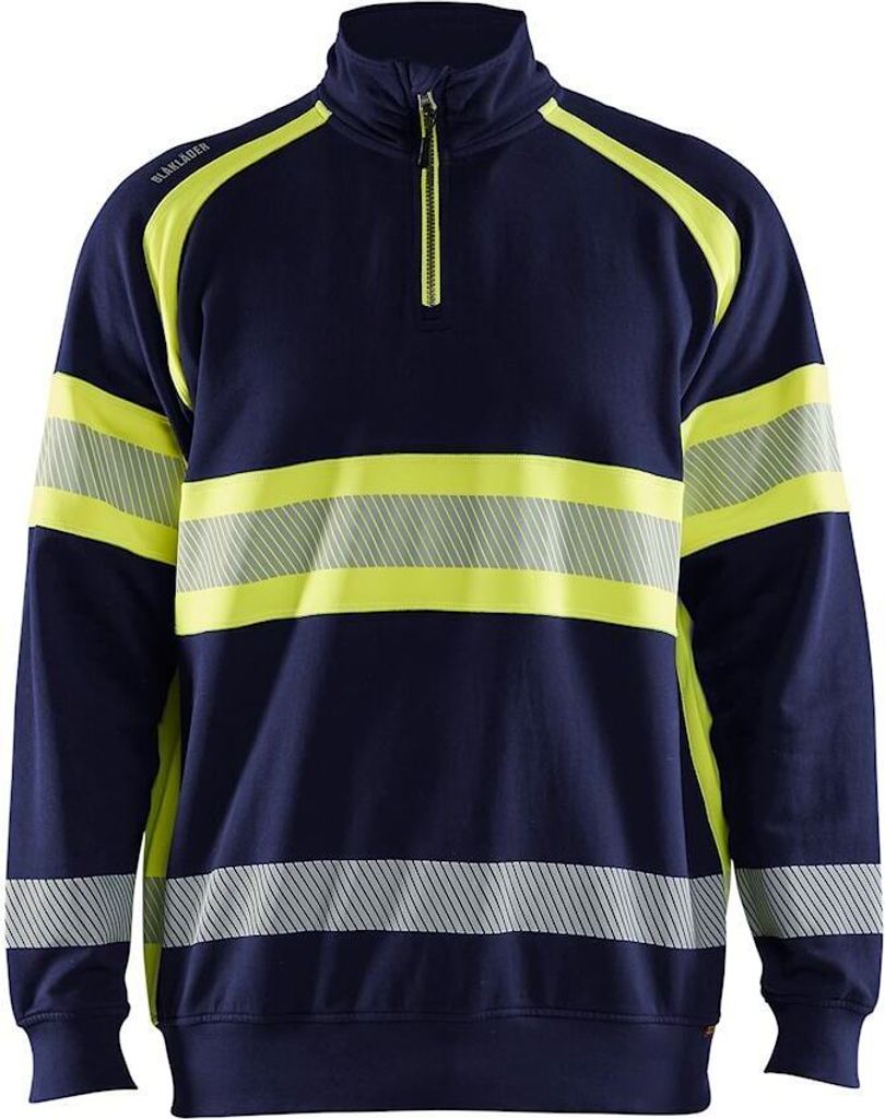 High Vis Sweater "3553 " - Blakläder Marineblau/ High Vis Gelb XS