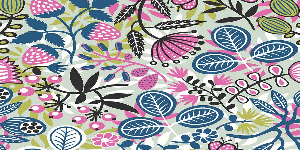 Tulup Leinwandbild - 140x70 cm - Wandkunst - Drucke auf Leinwand - Leinwanddruck - Blumen & Pflanzen - Mehrfarbig - Blumenmuster