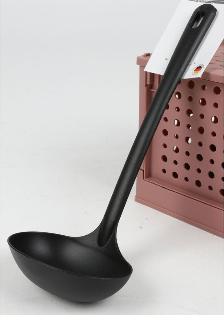 Suppenkelle schwarz 12er Pack Küchenhelfer ideal zum Schöpfen und Servieren von Suppen Eintöpfen und Saucen für Haushalt und Gastronomie