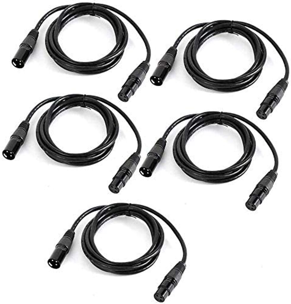 5x DMX kabel 1m 3-pinový XLR DMX mikrofonní kabel Signální Obrázek produktu 