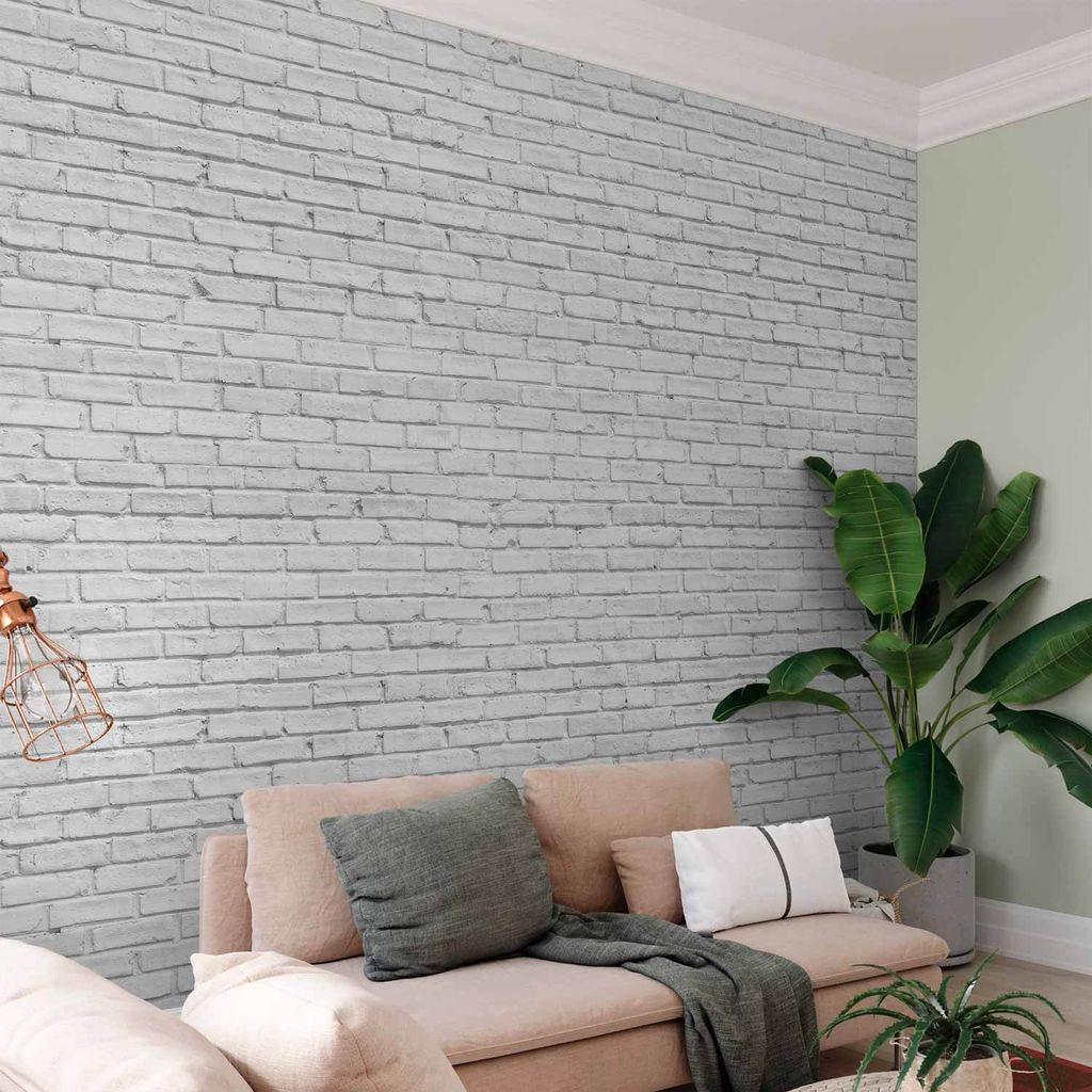 Vlies Fototapete - Gray Brick 400x280 cm Muster f-B-0308-a-a