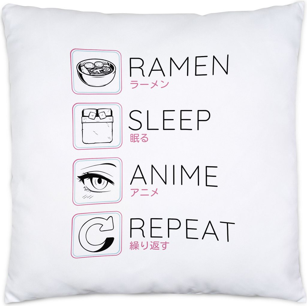 Ramen Sleep Anime Repeat Kissen Inkl Füllung Japan Manga Otaku Baka Geschenkidee