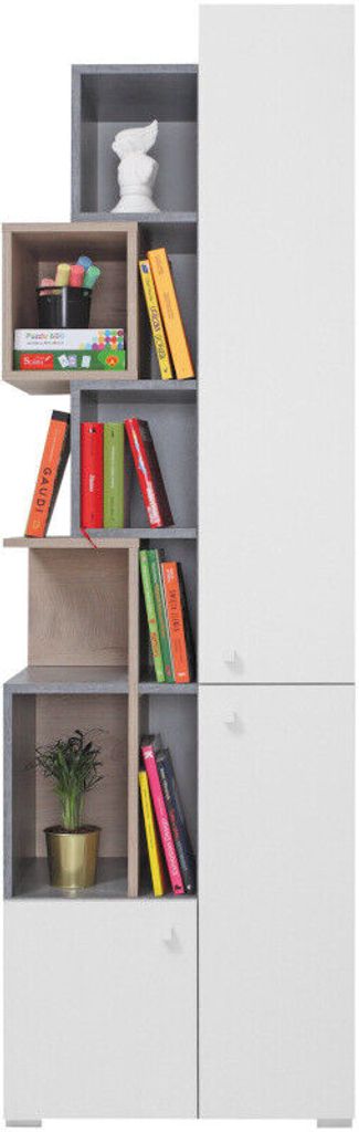 TKmoebel Regal SIGMA SI4 dreitüriges 60 cm Bücherregal Jugenzimmer Eiche