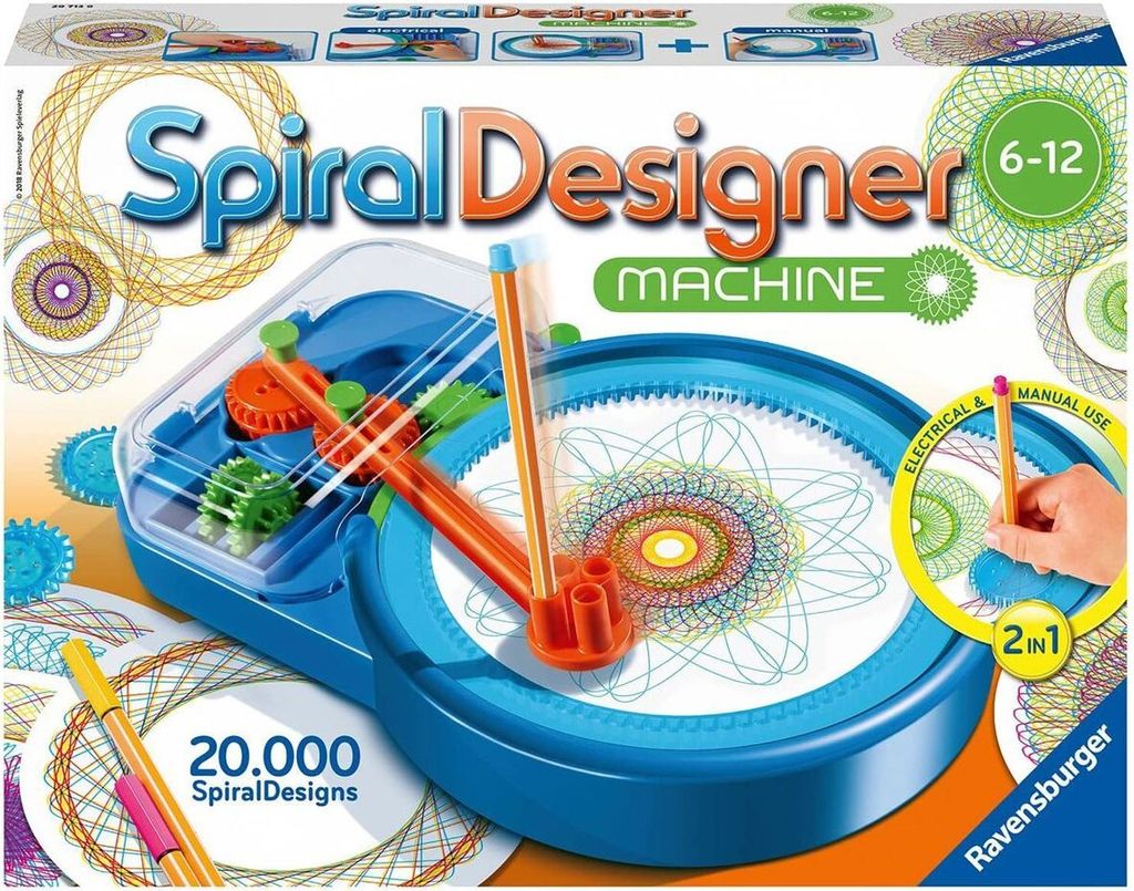 Ravensburger 00.029.713, Spirograph für Kinder, 6 Jahr(e), Mehrfarbig