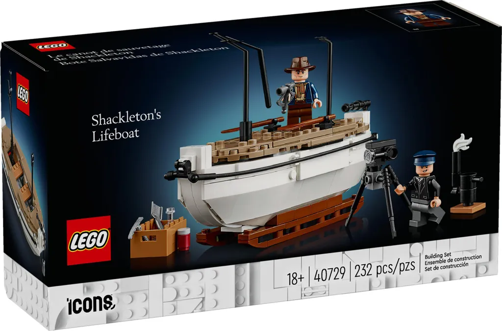 Détails Réalistes du LEGO Icons 40729 Canot de Sauvetage de Shackleton