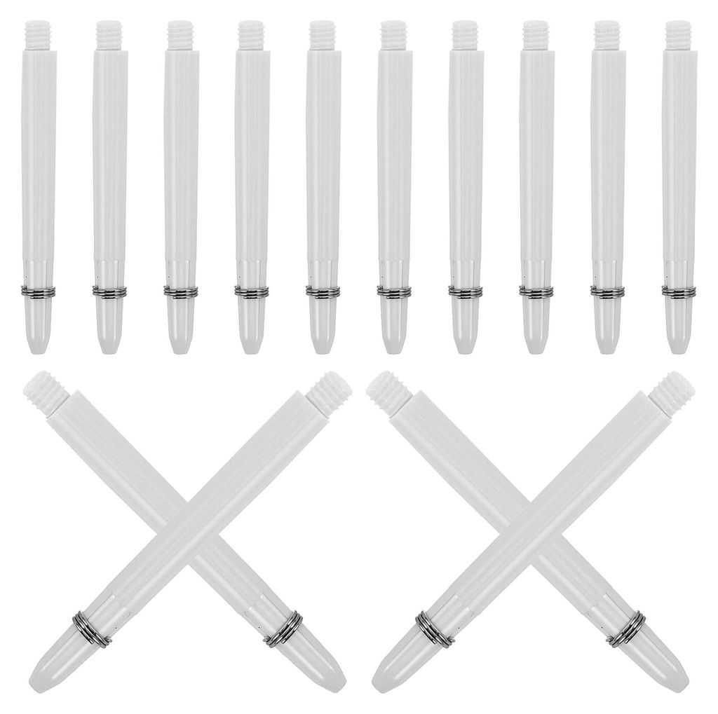 Nylon Dartschäfte mit 2Ba Gewinde, 50 Stück, inklusive Dartring, ergonomische Form für Soft- und Steel-Tip-Dartpfeile für lange Flüge und Turn...