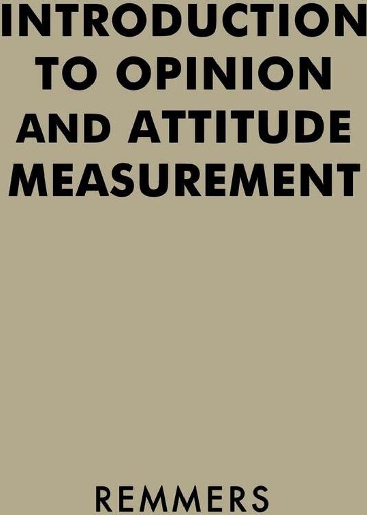 Introduction to Opinion and Attitude Measurement