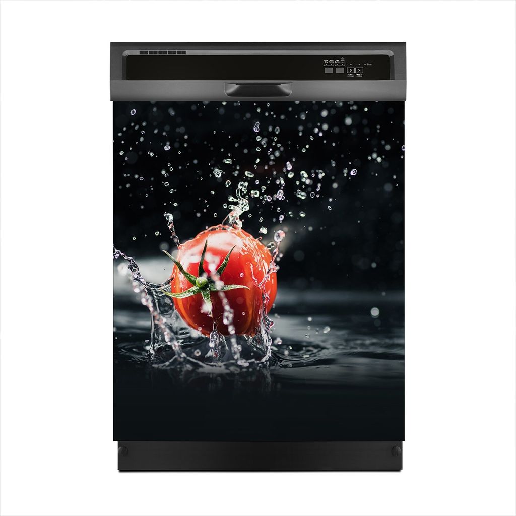 Aufkleber sticker 60x70 cm Dekorative folie Spülmaschine - Tomaten spritzer Wasser
