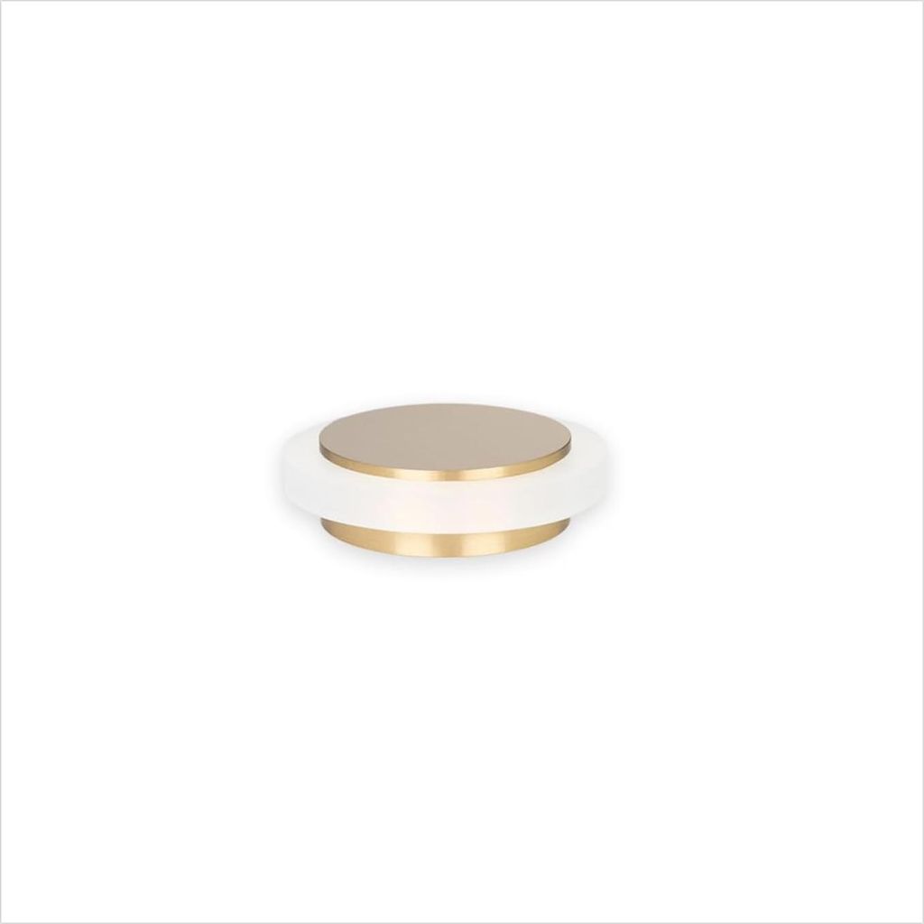 Türstopper weiß Gummi 45 x 14 mm selbstklebend - natürliche Silikon - matte Messingoberfläche