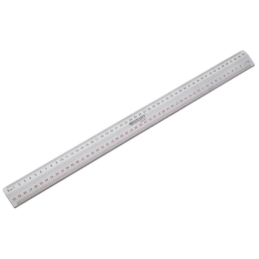WESTCOTT Schneidelineal Länge: 500 mm aus Aluminium