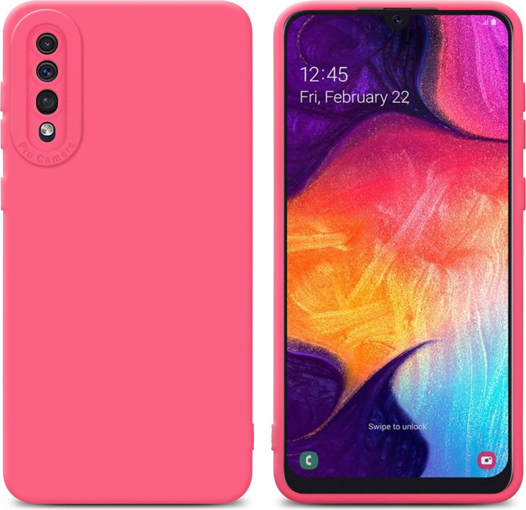 Cadorabo Hülle für Samsung Galaxy A50 4G / A50s / A30s Schutz Hülle in Rot TPU Silikon Etui Case Handyhülle