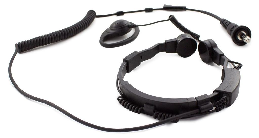 Kehlkopfmikrofon mit D-Shape Ohrhörer mit Nexus Stecker Produktbild 