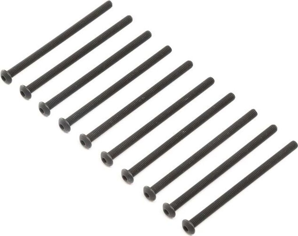 Losi Button Head Screws, Stl, BO, M4 x 65mm (10)