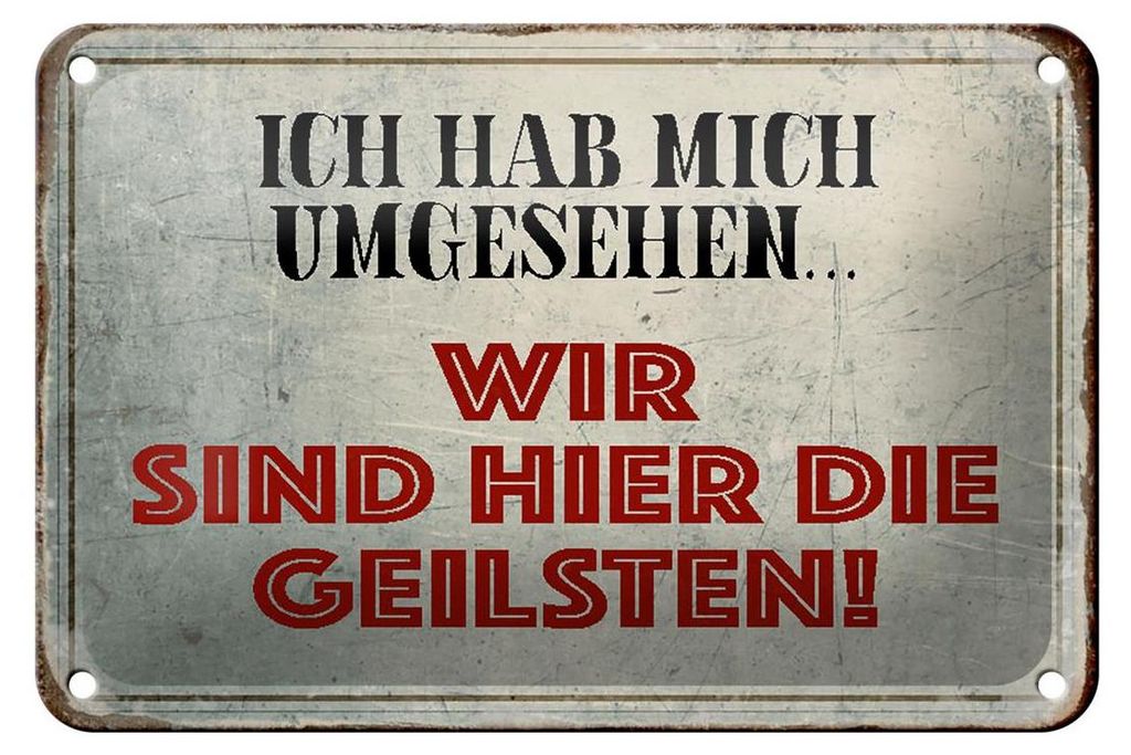 Blechschild Spruch 18x12cm wir sind die Geilsten Schild Produktbild 