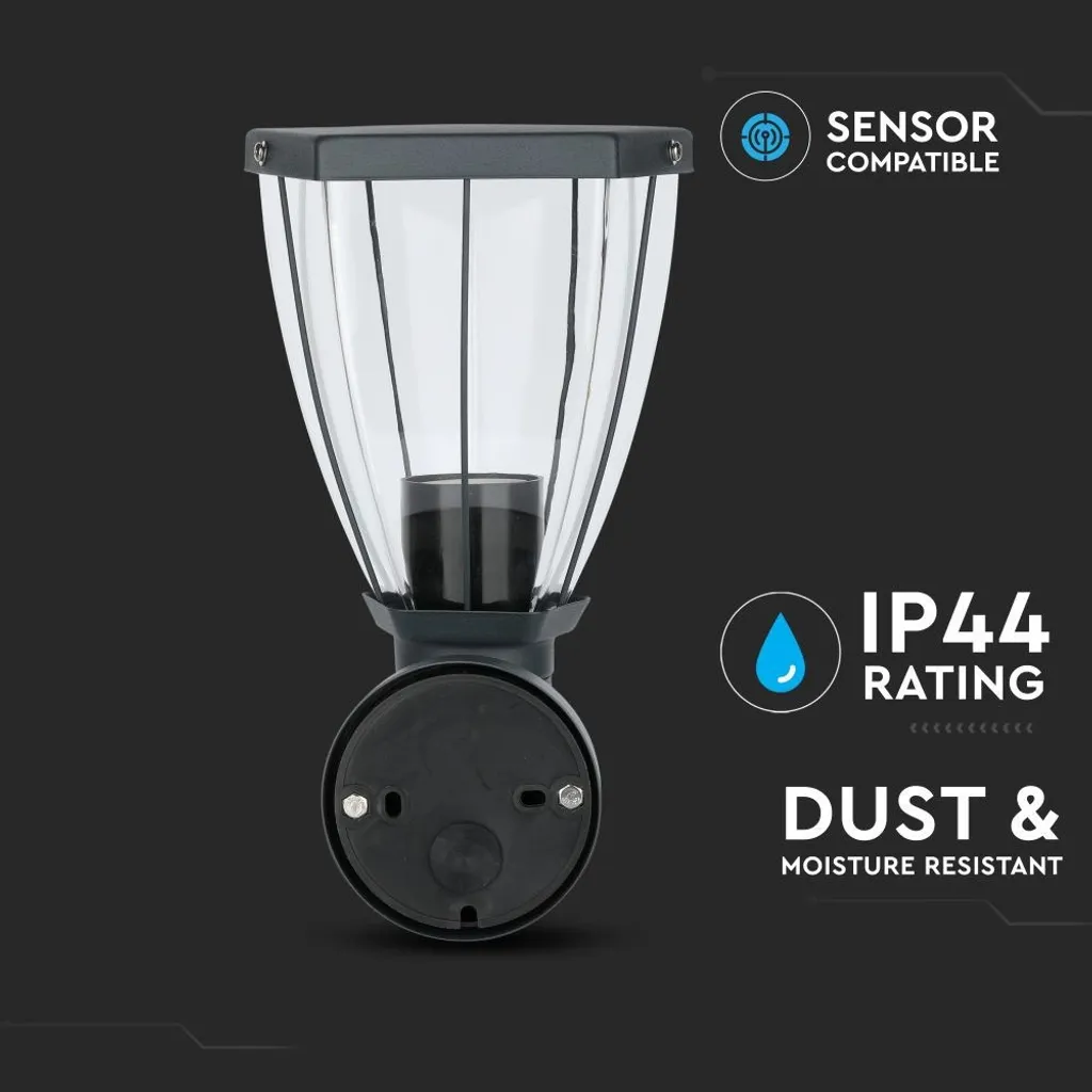 Lampe de Façade Anti-Corrosion IP44 E27 - Solution Éclairage Up Grise - 9