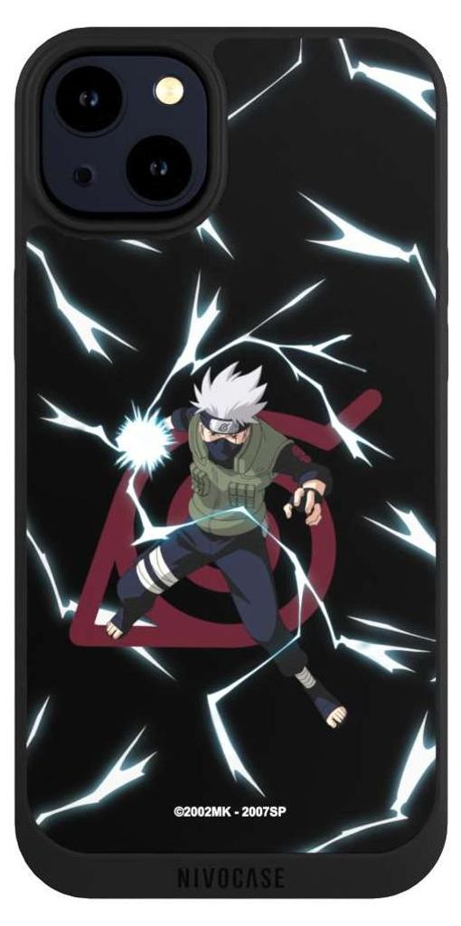 NIVOCASE Handyhülle für Apple iPhone 14 Plus Hülle NIVOpure Case Schwarz Naruto Shippuden Offizielles Lizenzprodukt Kakashi