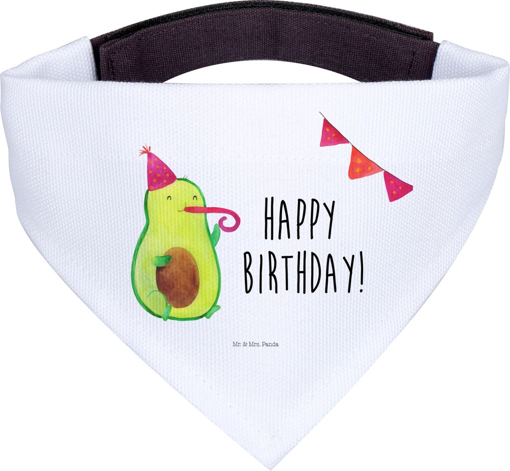 Mr. & Mrs. Panda Halstuch Avocado Geburtstag - Weiß - Produktbild 