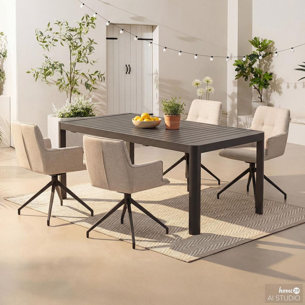 GARTENESSGRUPPE - 5-teilig - Stahl / Polyester